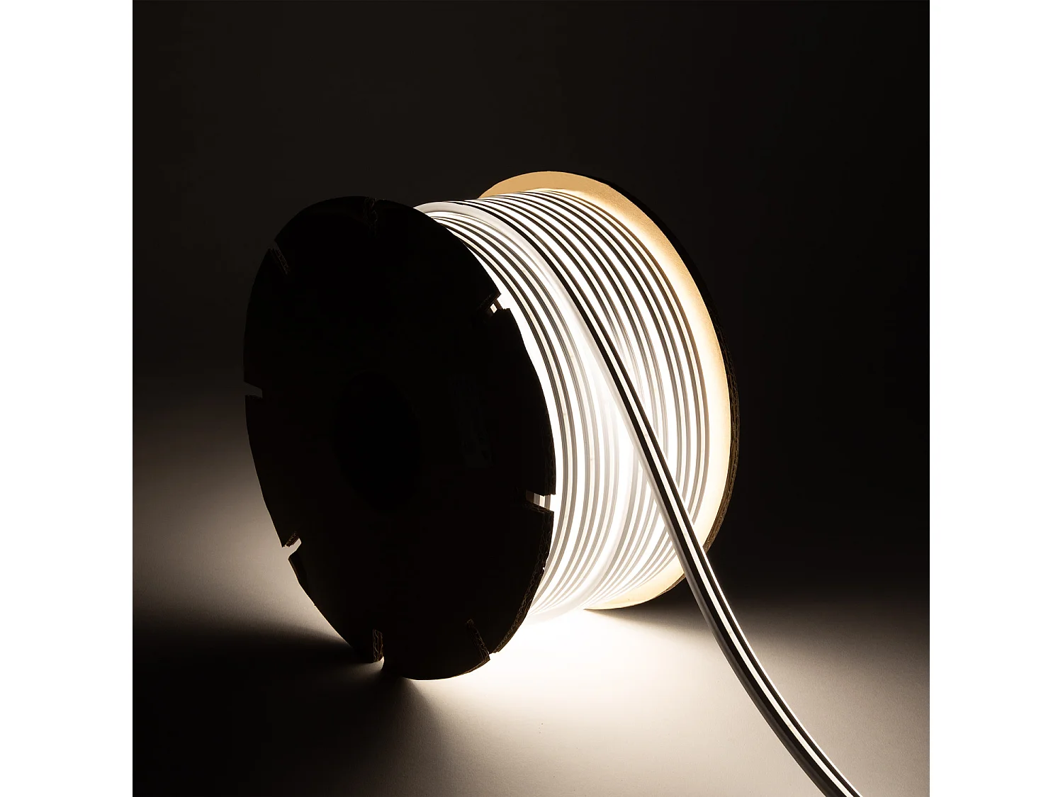 Ruban LED Néon 24V BOBINE 50m 8W/m FreeCut IP65 NFLEX6 Blanc neutre