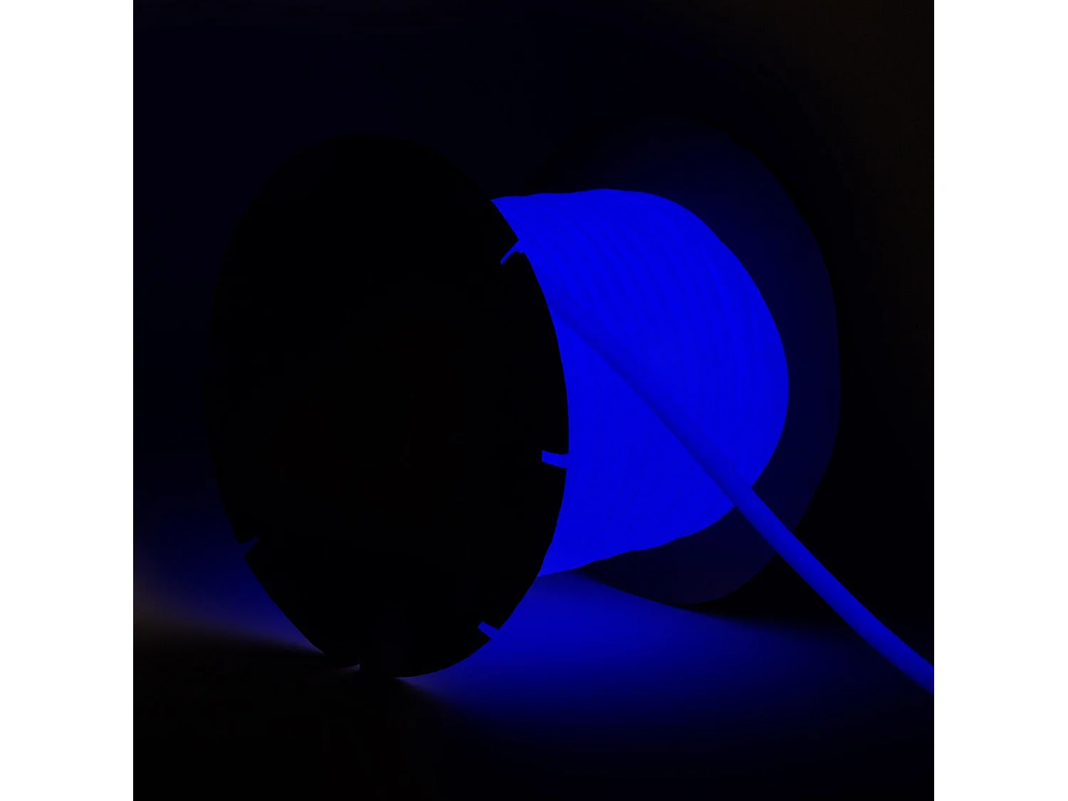 Striscia LED Neon Regolabile 220V BOBINA 50m Circolare SFLEX14 8W/m Taglio ogni 100cm IP65 Blu