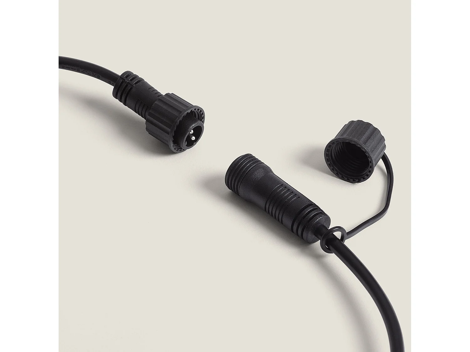 Guirnalda Exterior con Bombillas LED B22 Filamento A60 5m IP44 Negro 4000K Blanco Neutro