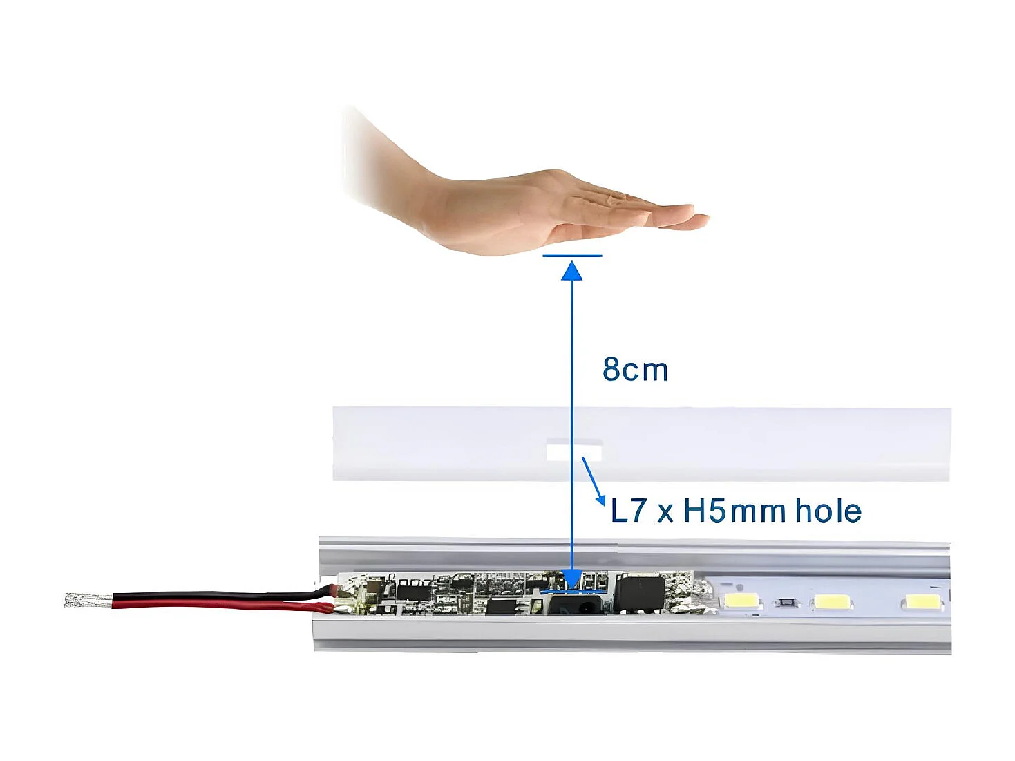 Mini Interrupteur Capteur Sans Contact pour Rubans LED 12-24V DC Monocolor / CCT / RGB / RGBW / RGBWW