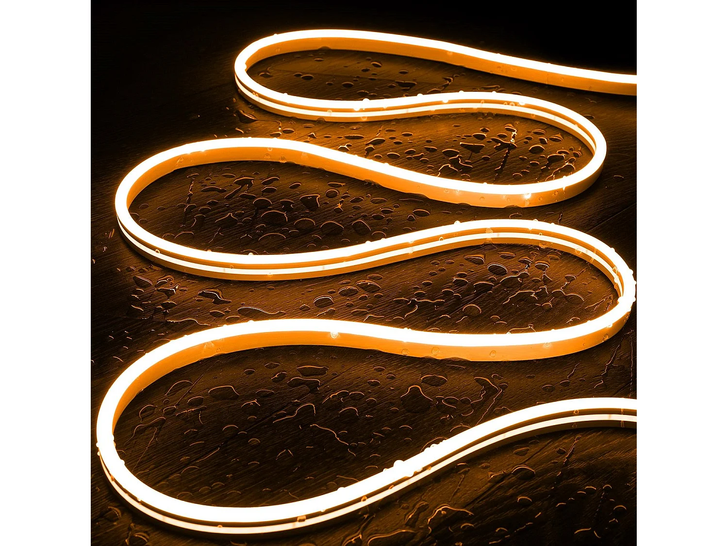 Bobina 50m Striscia LED Neon 48V 8W/m NFLEX6 IP65 Taglio 5cm Arancione