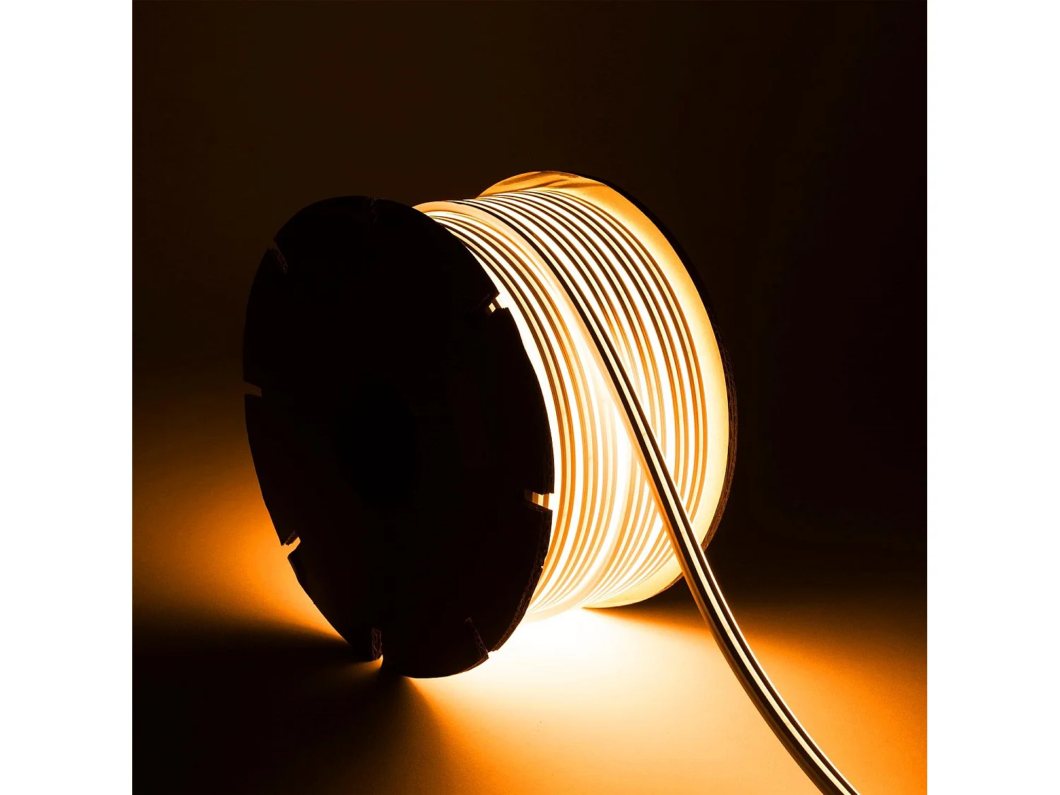 Striscia LED Neon 48 V Bobina da 50 m 8 W/m Taglio ogni 5 cm IP65 N-FLEX6 Arancione