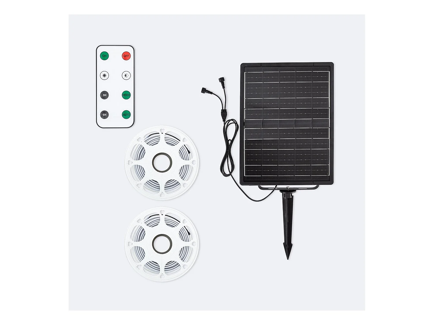 Ruban LED Extérieur Solaire 24V DC SMD2835 60 LED/m 30m IP65 Largeur 12mm Coupe 100 cm RGB