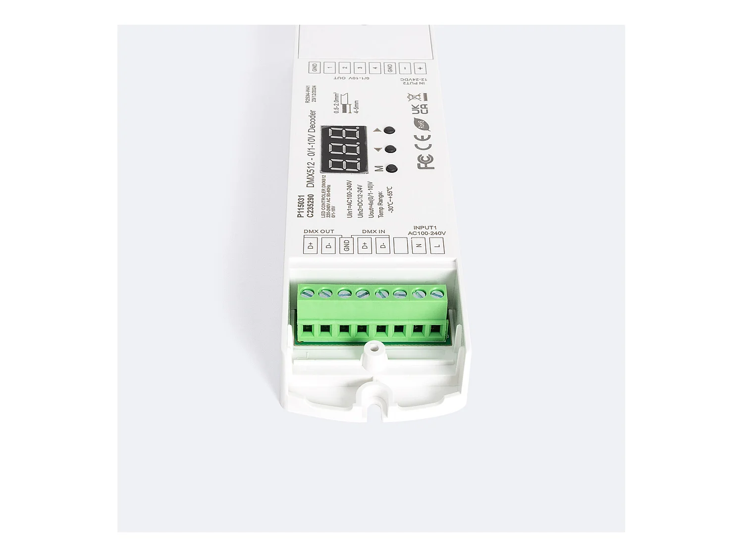 Convertitore DMX512 a 0/1-10V 4 Canali Bianco