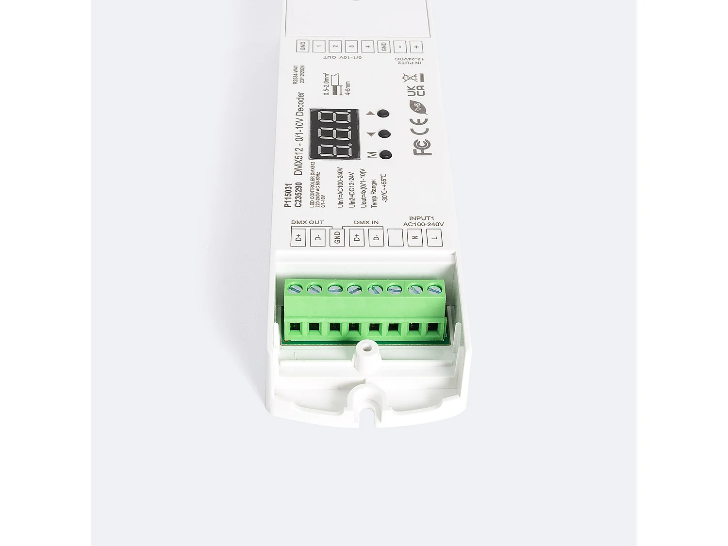 Convertitore DMX512 a 0/1-10V 4 Canali Bianco