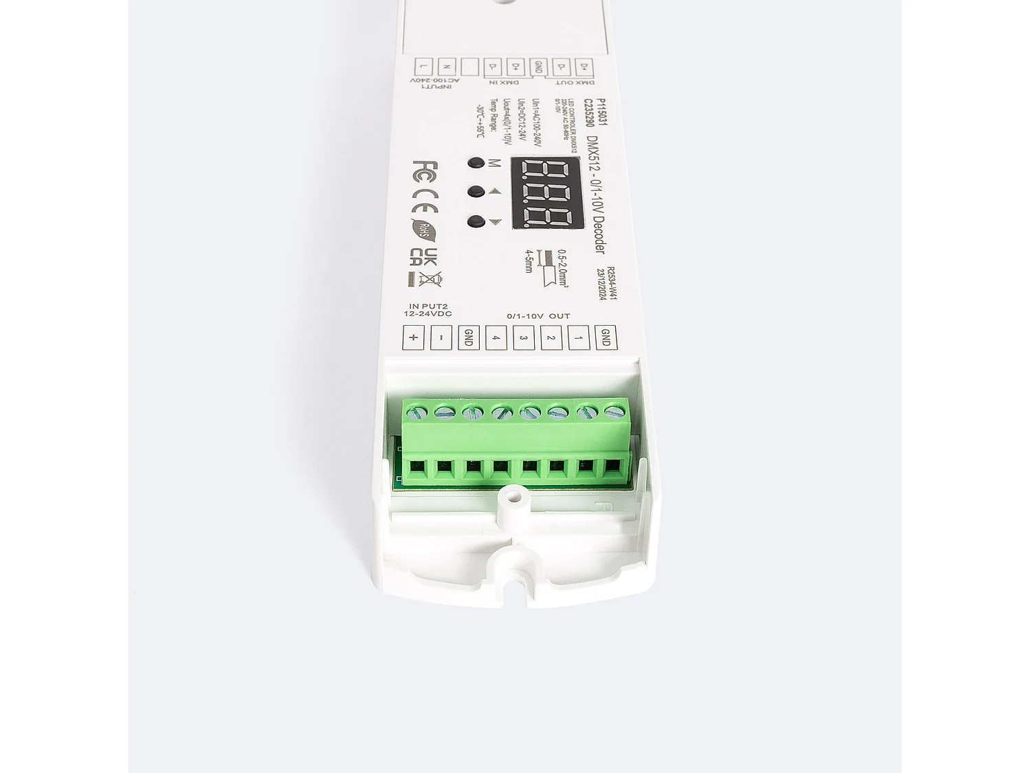 Convertitore DMX512 a 0/1-10V 4 Canali Bianco