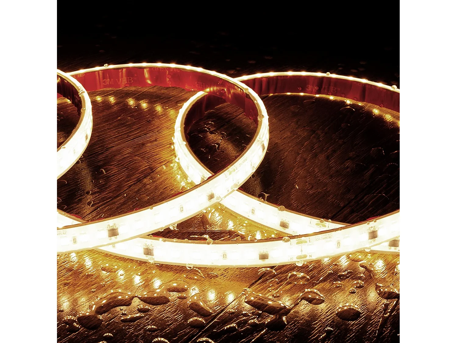 Ruban LED Dimmable 220V SMD Auto-redressement 120 LED/m 14W/m 1680lm/m SILICONE FLEX Largeur 12mm Coupe 10cm IP67 Sur mesure 4000K Blanc neutre 2 m