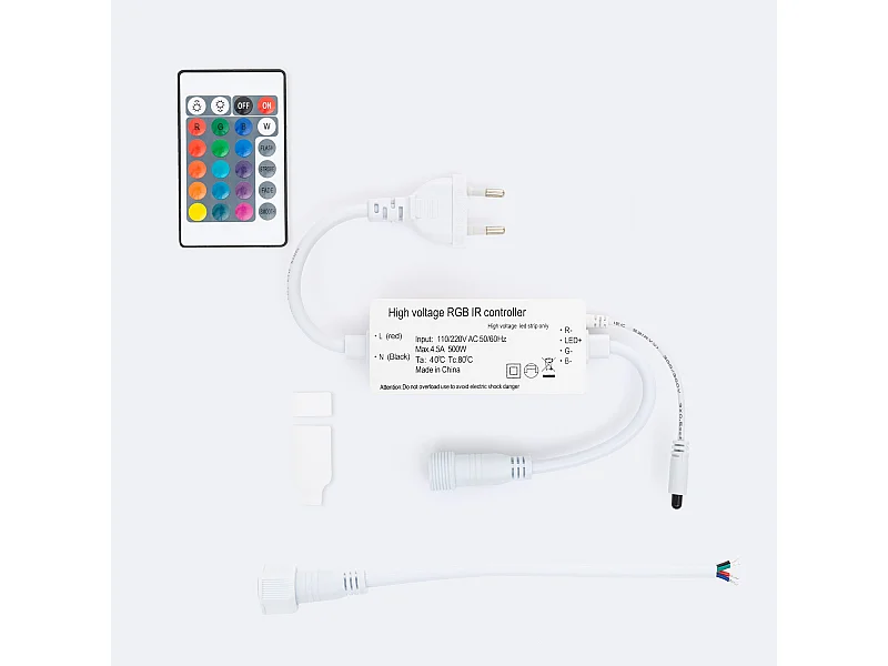 Controller Tubo Flessibile LED Circolare 220V AC 36 LED/m IP65 Taglio 100cm RGB