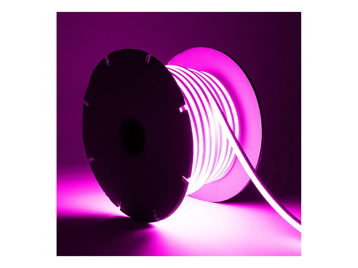 Ruban LED Néon Dimmable 220V BOBINE 50m SFLEX8 8W/m Coupe 100cm IP65 Rose