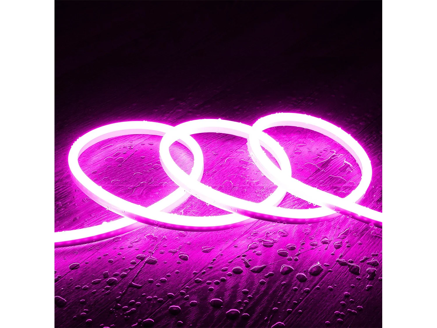 Bobina 50m Striscia LED Neon Regolabile 220V SFLEX8 8W/m IP65 Taglio 100cm Rosa