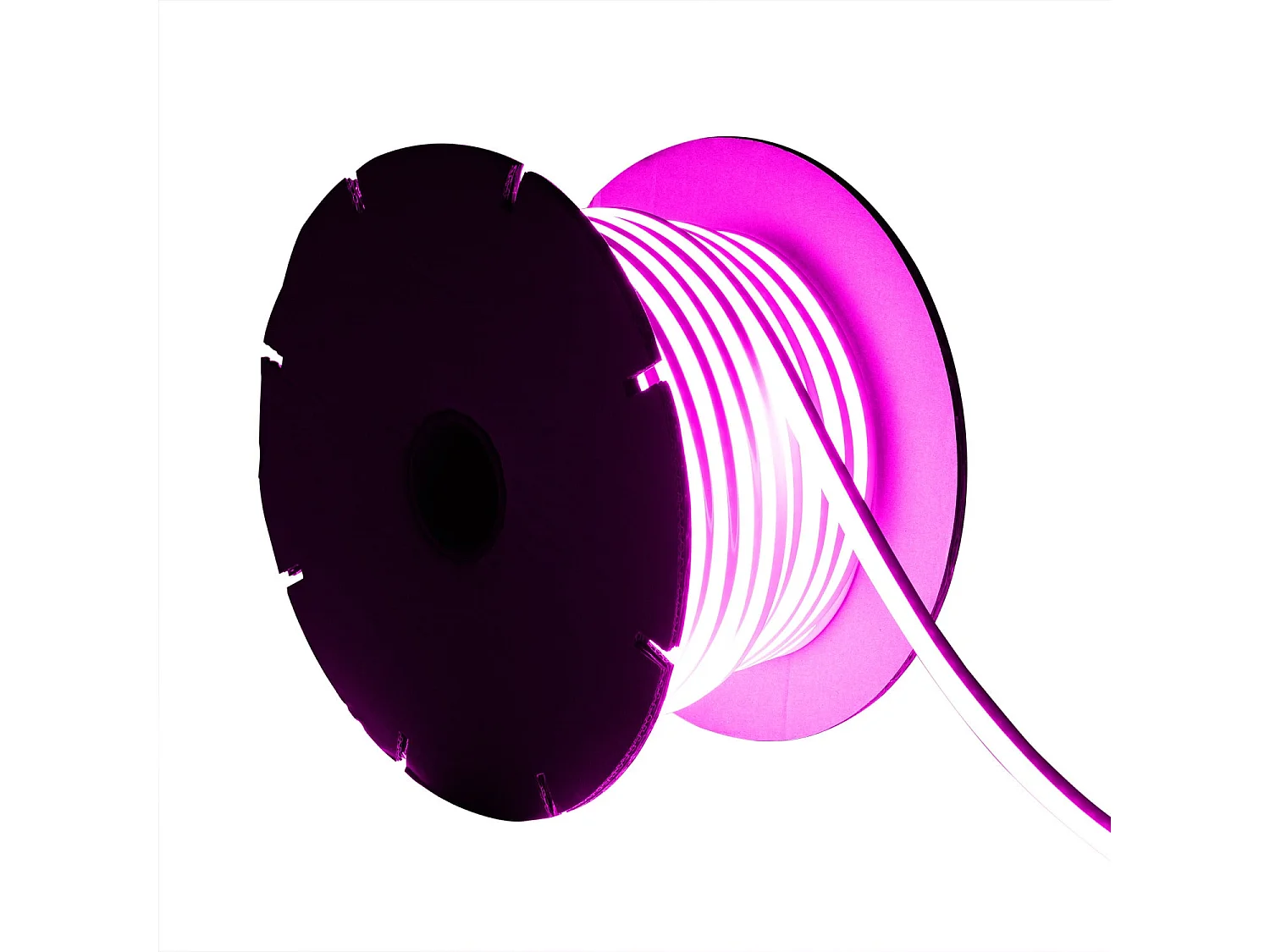 Bobina 50m Striscia LED Neon Regolabile 220V SFLEX8 8W/m IP65 Taglio 100cm Rosa