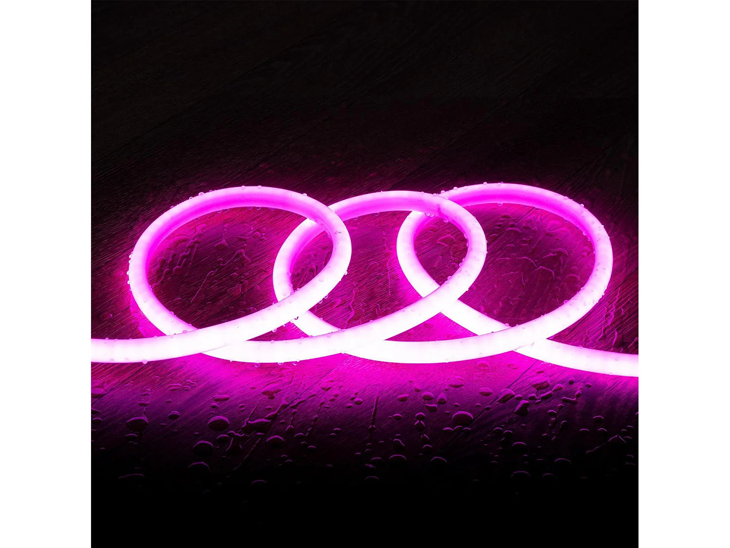Striscia LED Neon Regolabile 220 V Circolare 8 W/m Taglio da 100 cm IP65 N-FLEX17 su misura Rosa 4 m
