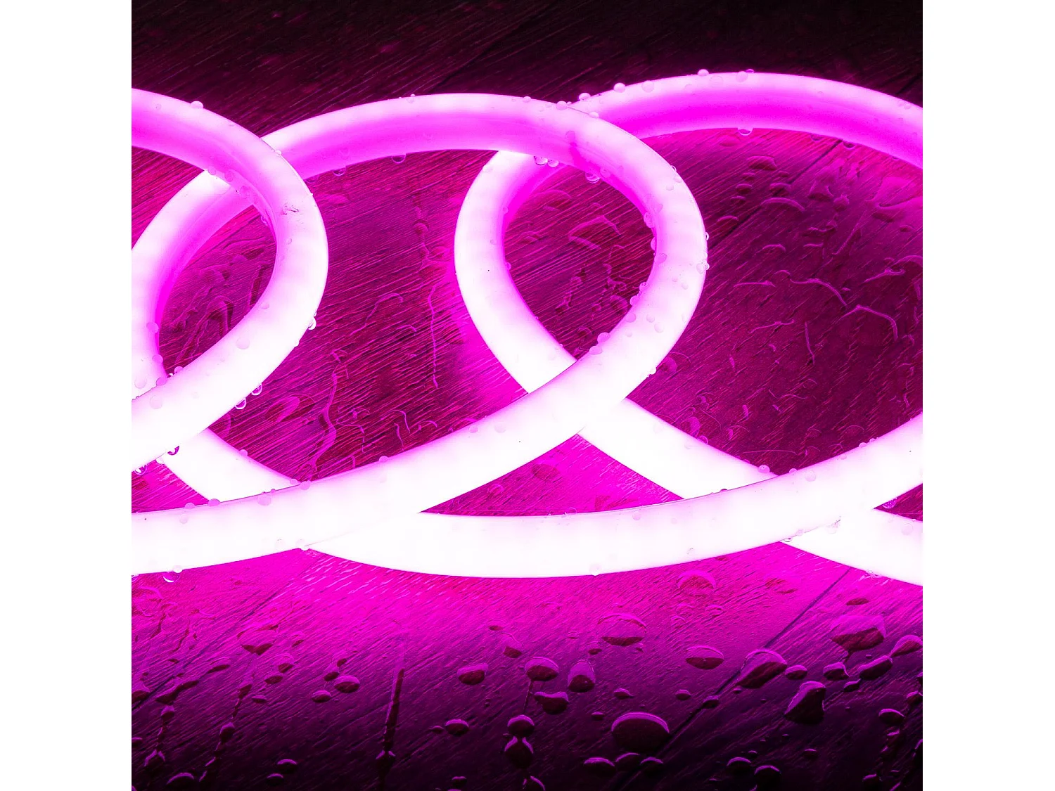 Striscia LED Neon Regolabile 220 V Circolare 8 W/m Taglio da 100 cm IP65 N-FLEX17 su misura Rosa 4 m