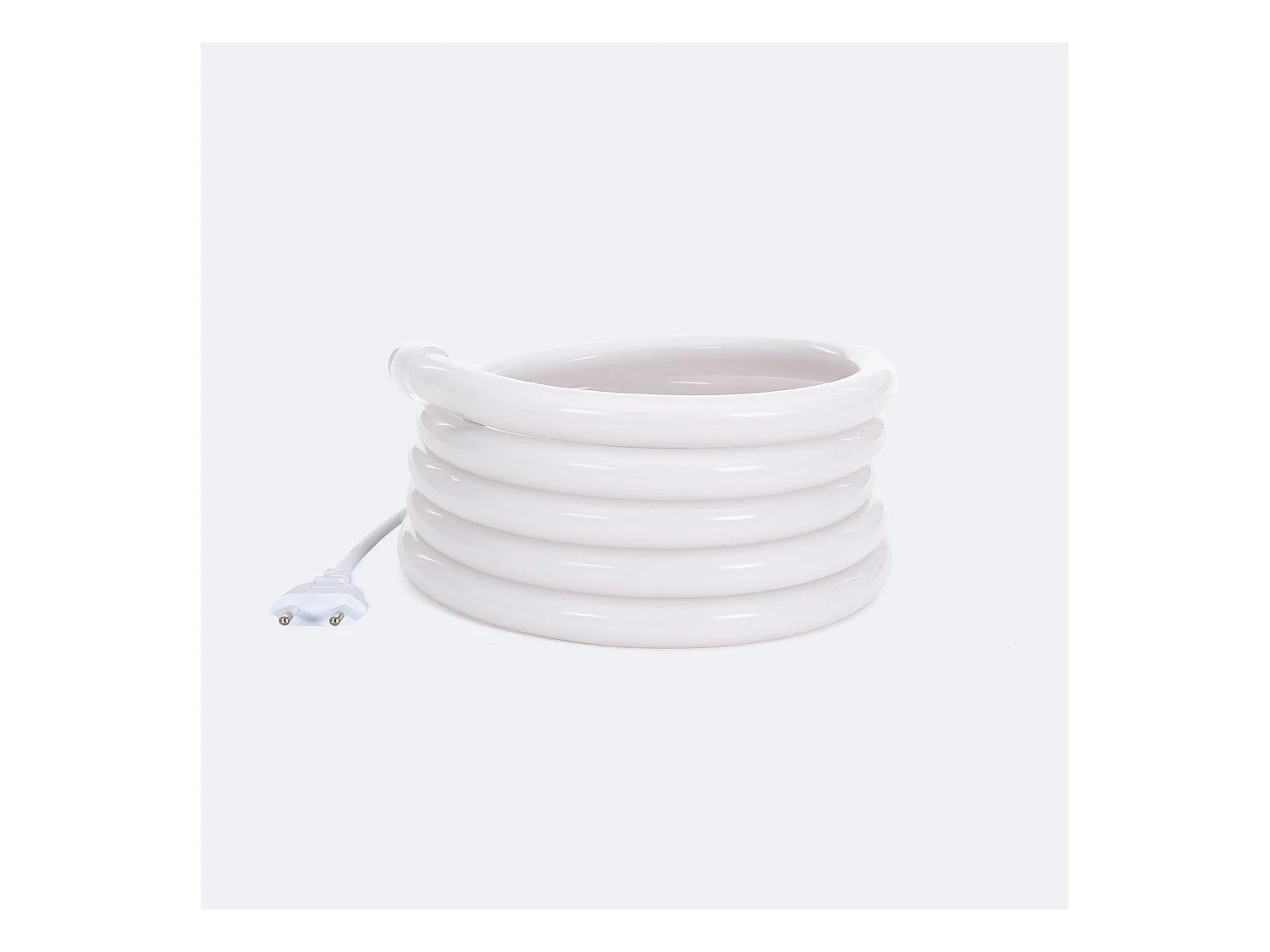 Striscia LED Neon Regolabile 220V Circolare 8W/m SFLEX14 IP65 Taglio 100cm Bianco Caldo 3 m