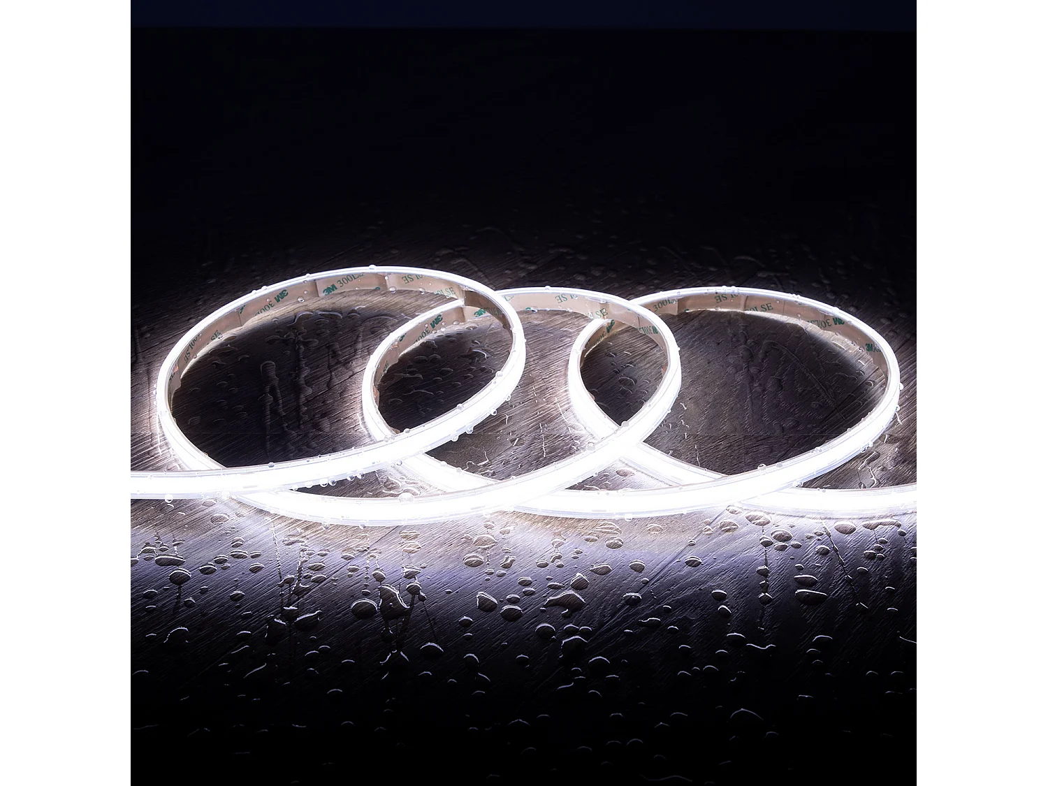 Striscia LED Regolabile 220V COB Autorettificata 560LED/m 14W/m 1250lm/m SILICONE FLEX Larga 10mm IP65 Taglio 10cm 6000K Bianco Freddo 5 m