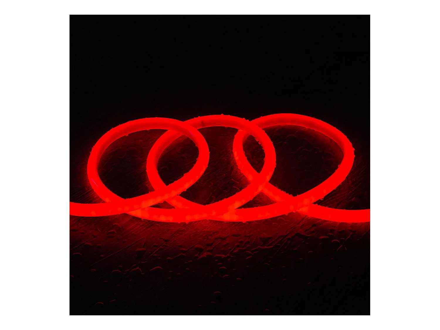 Ruban LED Néon Dimmable 220V Circulaire SFLEX17 8W/m Coupe 100cm IP65 Sur mesure Rouge 2 m