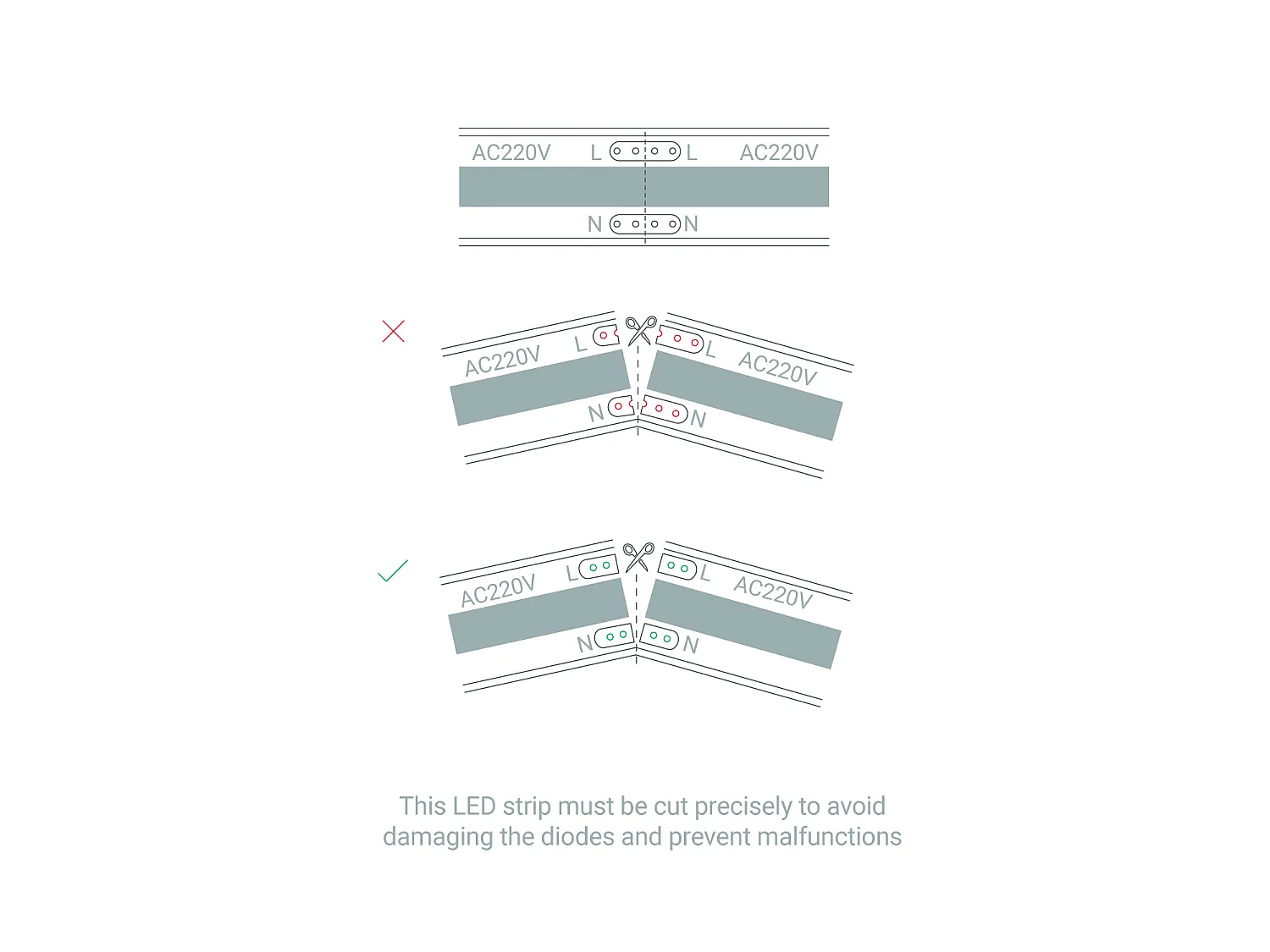Tira LED Regulable 220V COB Autorrectificada 560 LED/m 14W/m 1250lm/m SILICONE FLEX IC-2P Ancho 10mm Corte 10cm IP65 a Medida 2700K Blanco Cálido 15 m