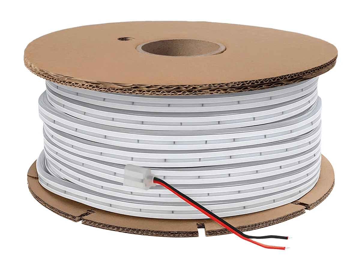 Bobina 50m Striscia LED Neon 24V 8W/m NFLEX6 IP65 FreeCut Bianco Freddo