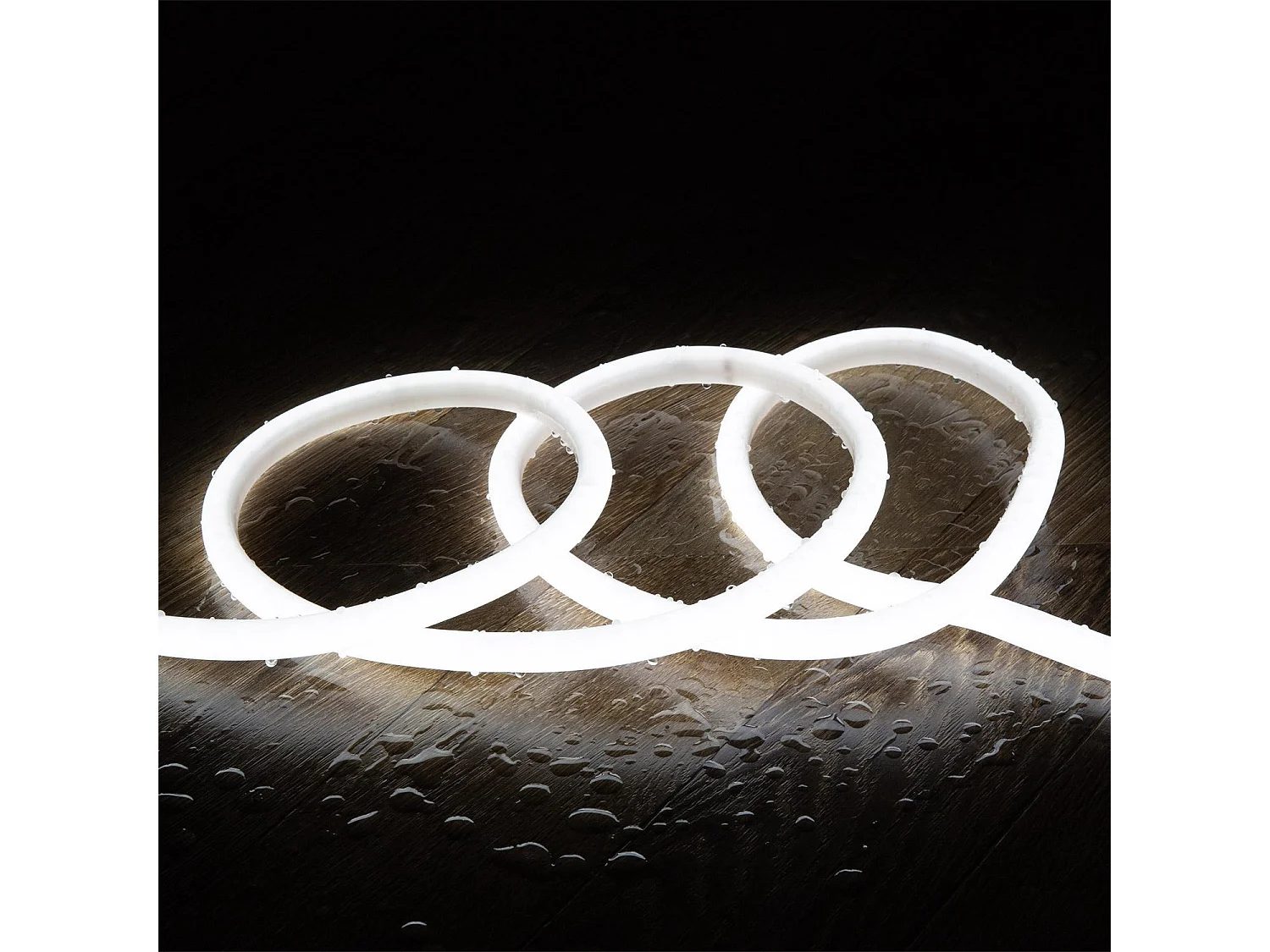 Tira LED Neón Regulable 220V Circular SFLEX14 8W/m Corte 100cm IP65 a Medida Blanco Frío 2 m