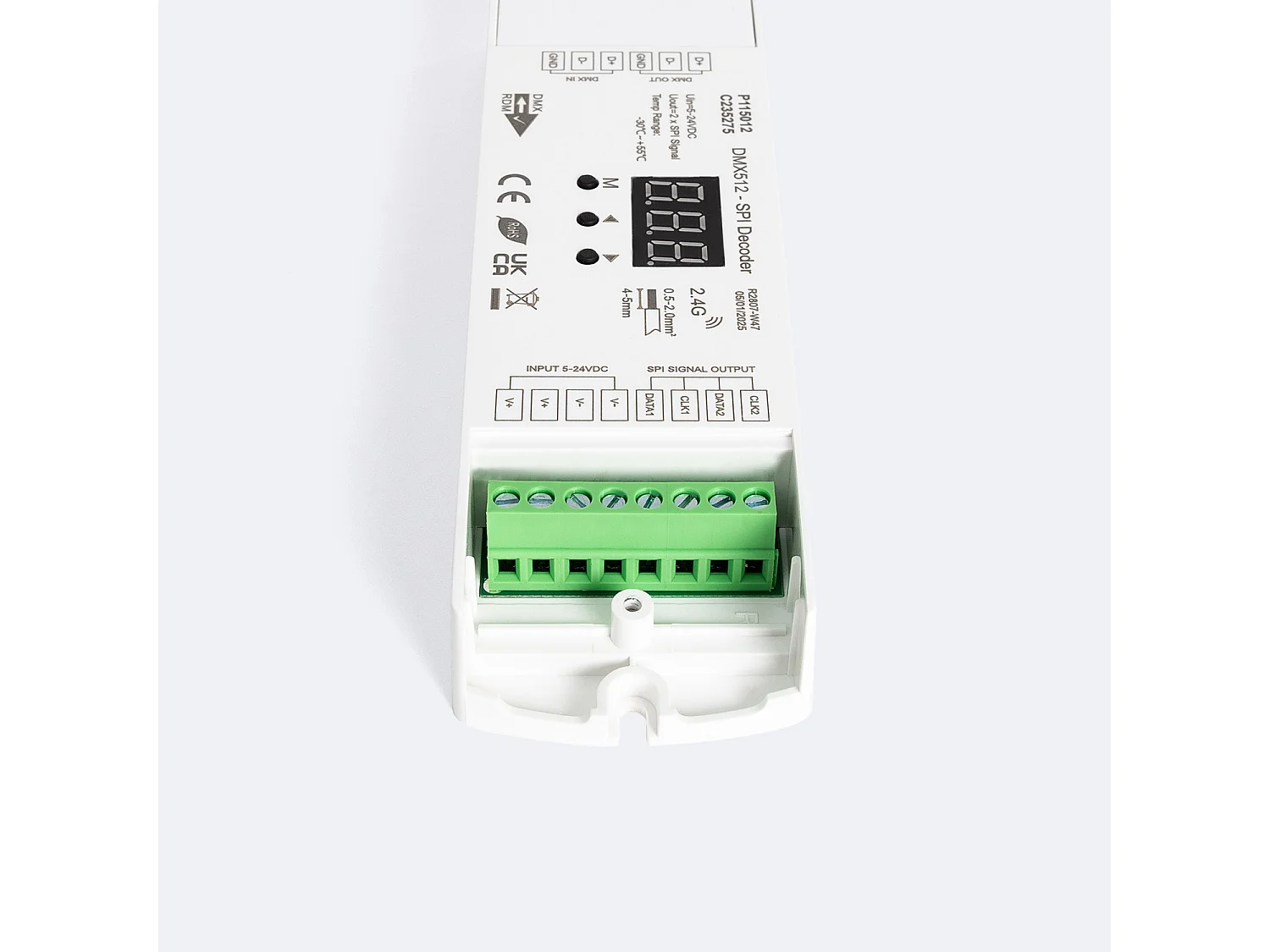 Contrôleur Digital SPI par DMX512 & RDM avec RF 5-24 V DC RGBW