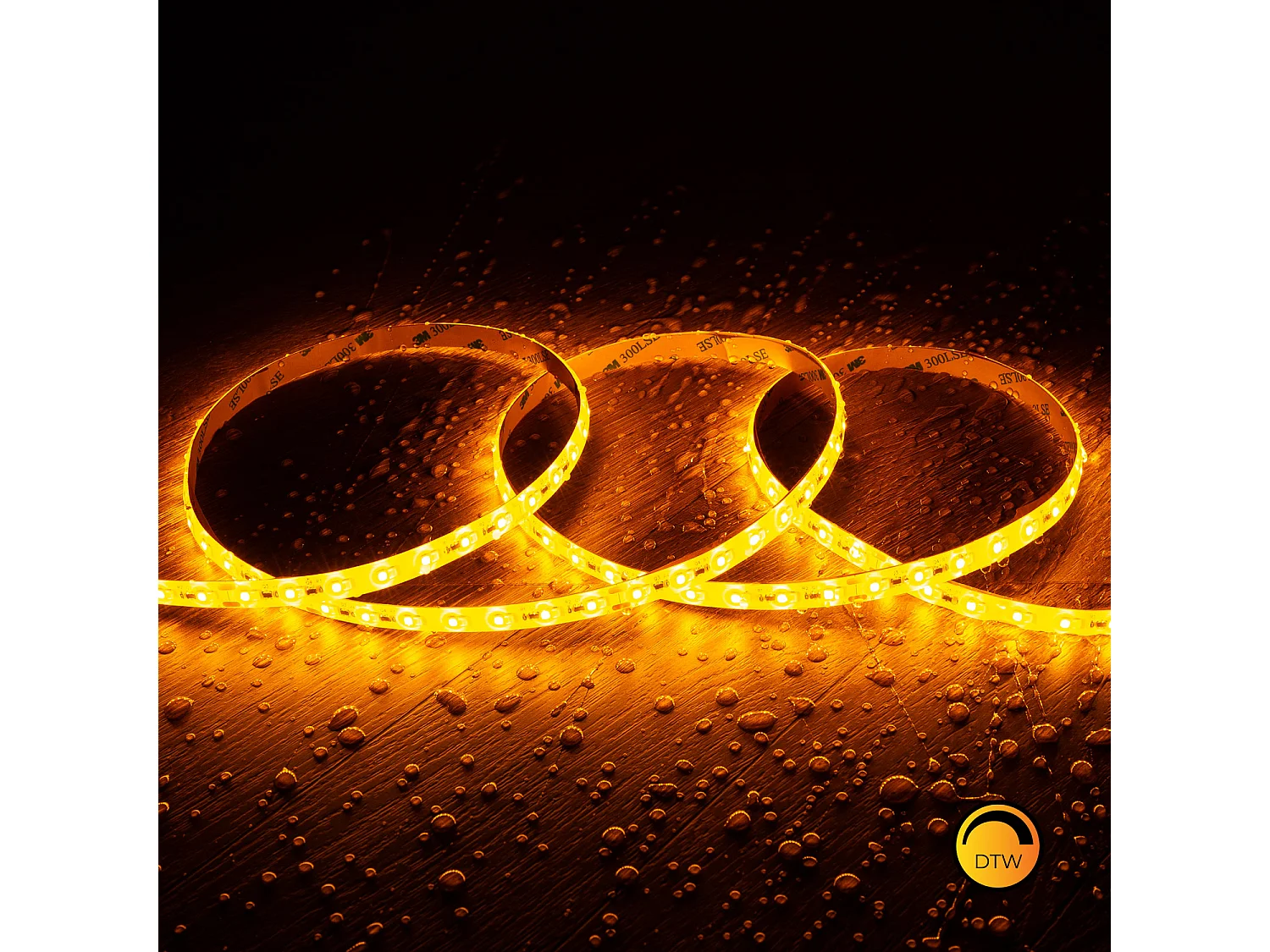 Tira LED 24V SMD Dim to Warm 140 LED/m 5m 13W/m 1300lm/m Ancho 10mm Corte 10cm IP65 Seleccionable (Super Cálido - Cálido)