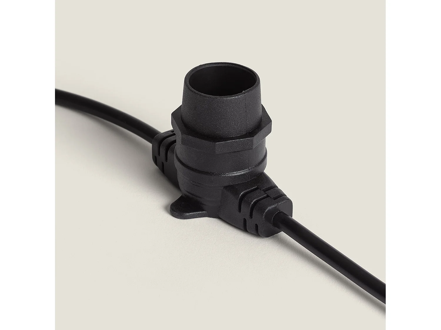 Guirnalda Exterior con Bombillas LED B22 Filamento G95 10m IP44 Negro 4000K Blanco Neutro