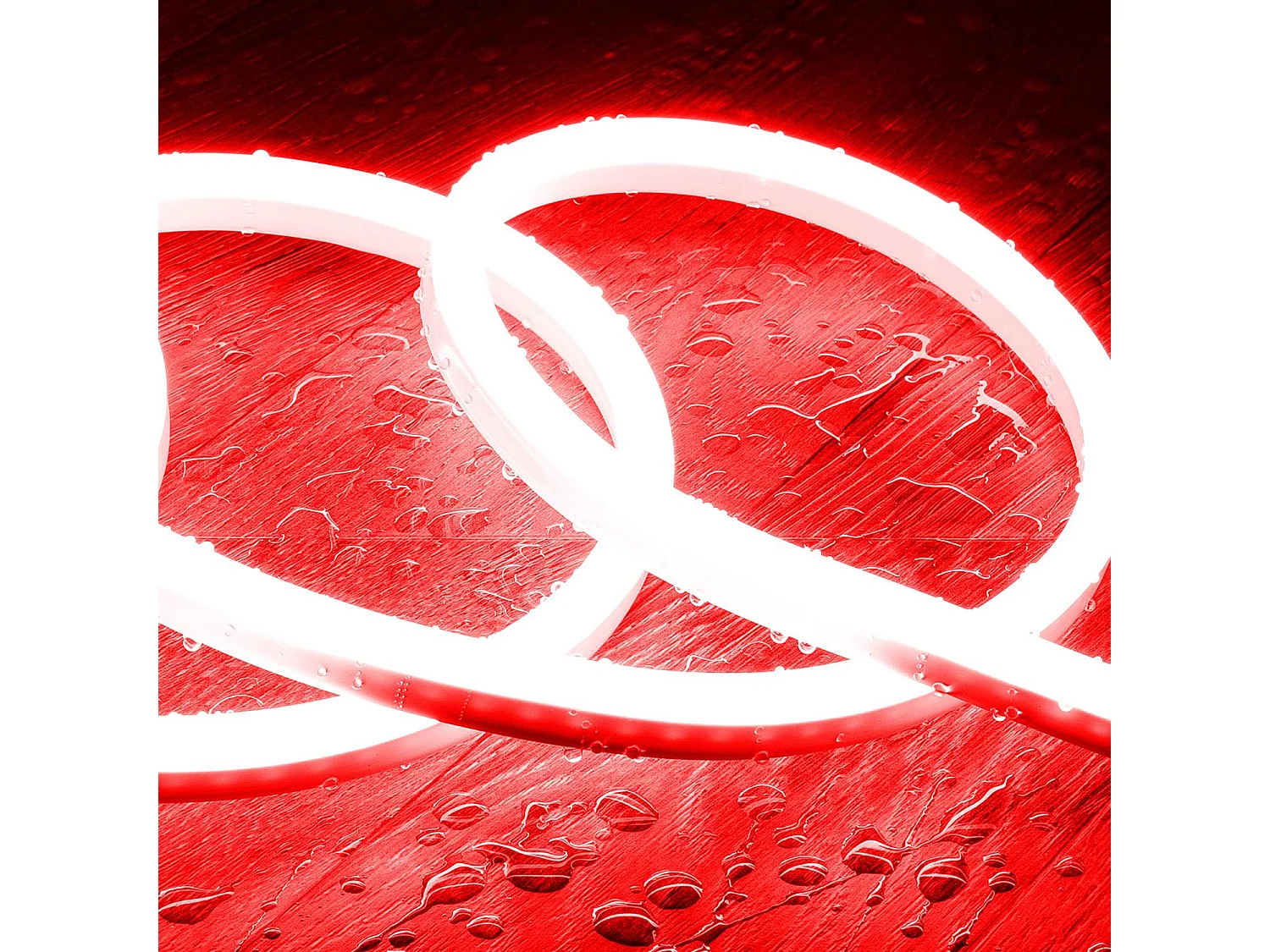 Striscia LED Neon Regolabile 220V SFLEX8 8W/m IP65 Taglio 100cm Rosso 5 m