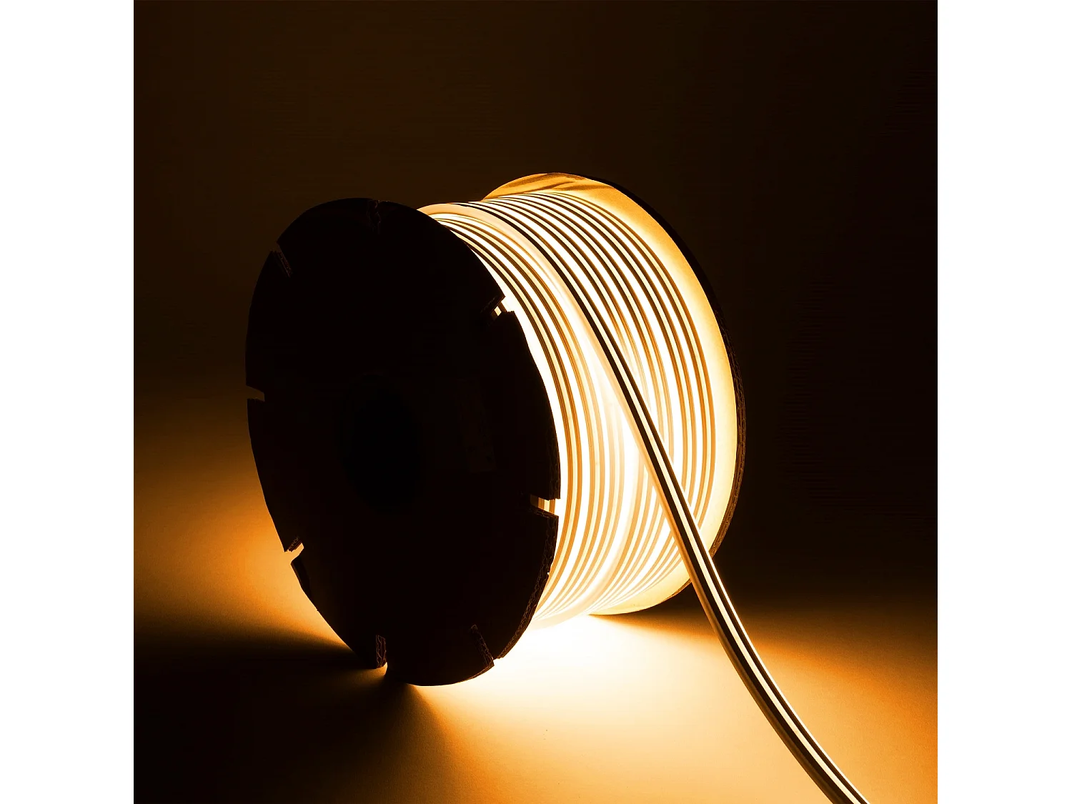 Tira LED Neón 24V Bobina 50m 8W/m FreeCut IP65 NFLEX6 Naranja