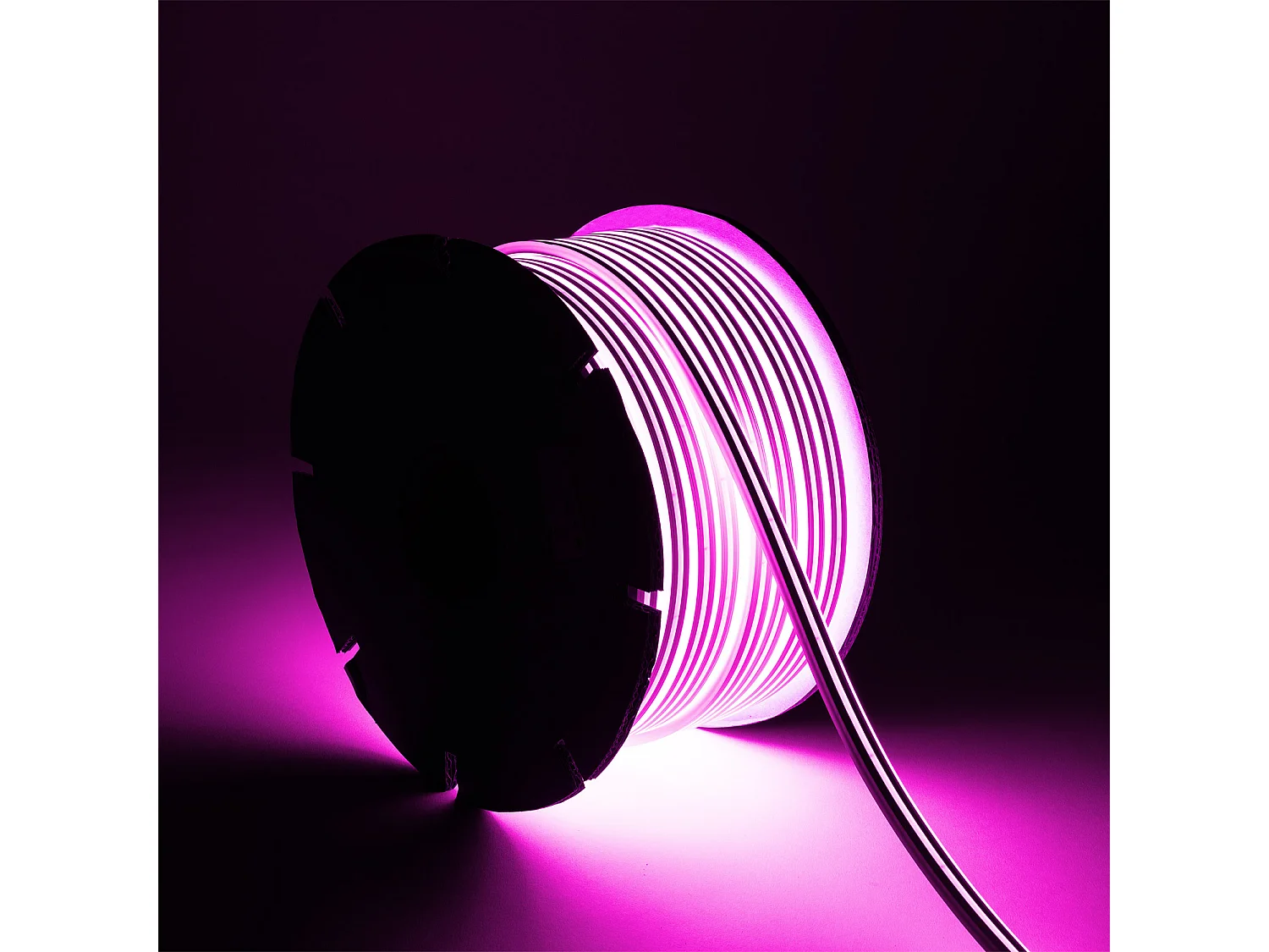 Tira LED Neón 24V Bobina 50m 8W/m FreeCut IP65 NFLEX6 Rosa