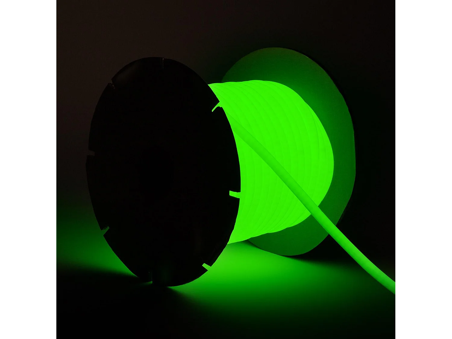 Striscia LED Neon Regolabile 220V BOBINA 50m Circolare SFLEX14 8W/m Taglio ogni 100cm IP65 Verde