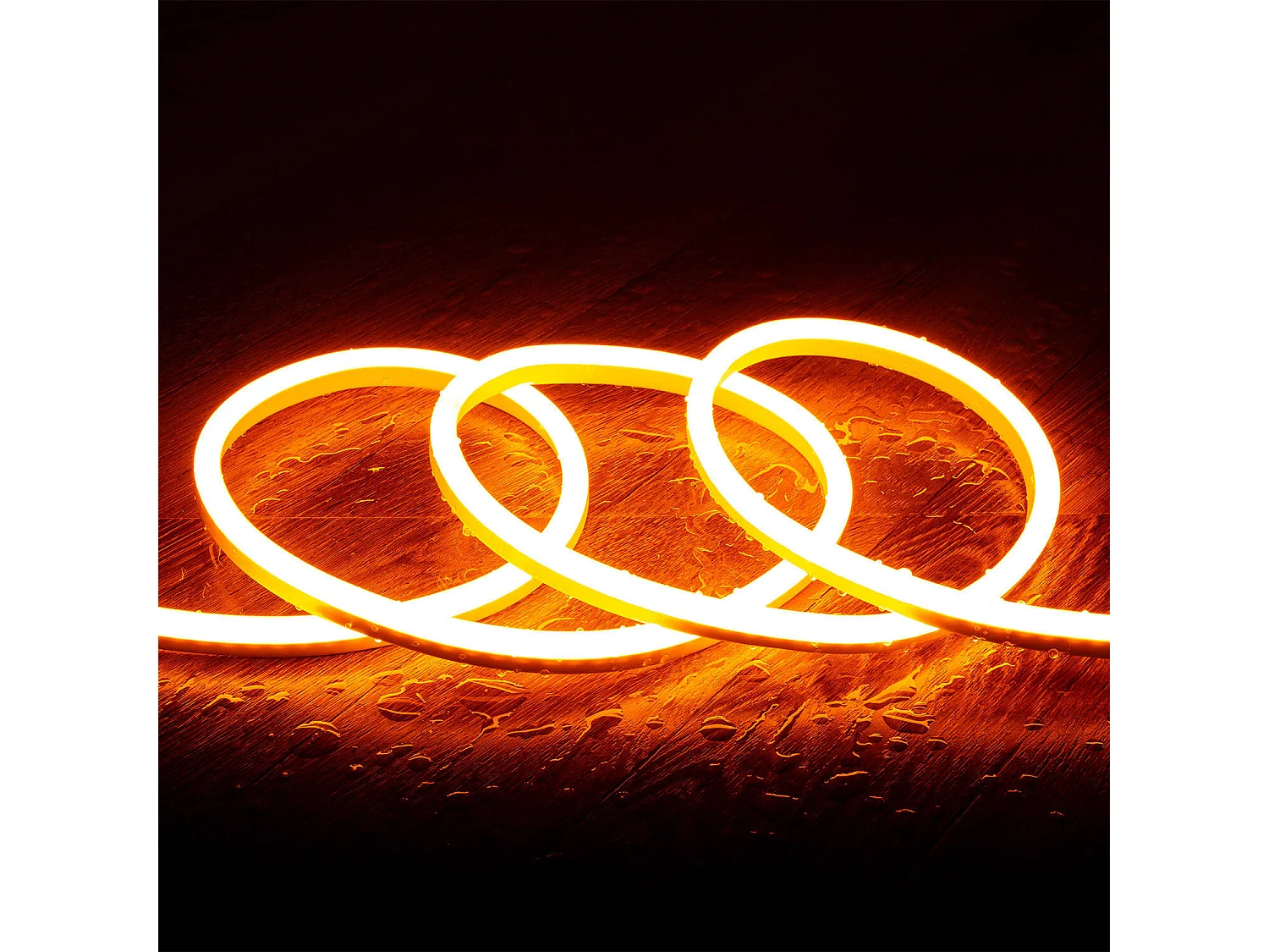 Ruban LED Néon Dimmable 220V BOBINE 50m SFLEX8 8W/m Coupe 100cm IP65 Orange