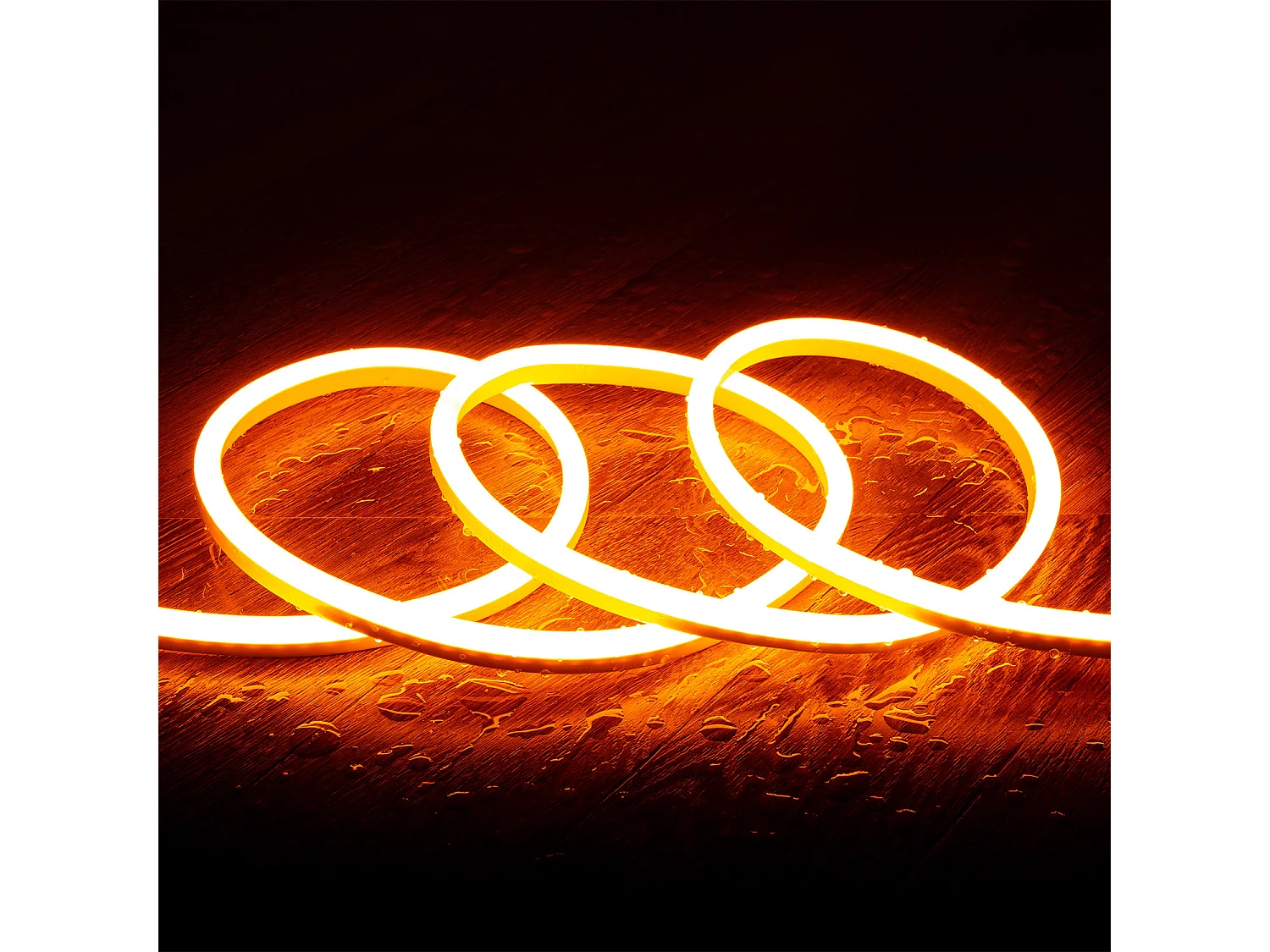 Tira LED Neón Regulable 220V BOBINA 50m SFLEX8 8W/m Corte 100cm IP65 Naranja