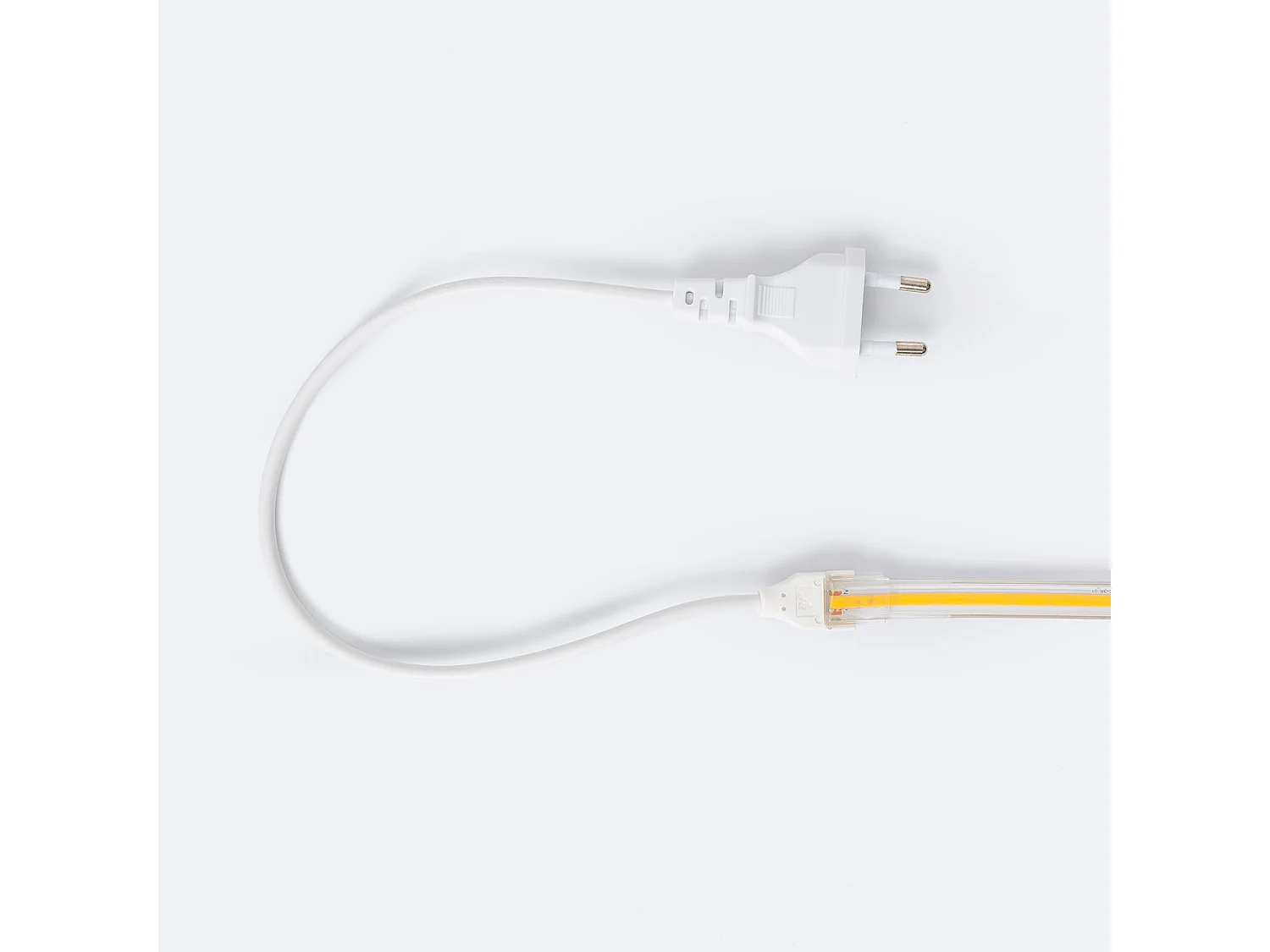 Ruban LED Dimmable 220V COB Auto-redressement 560 LED/m 14W/m 1250lm/m SILICONE FLEX IC2 Largeur 10mm Coupe 10cm IP65 Sur mesure 4000K Blanc neutre 1 m