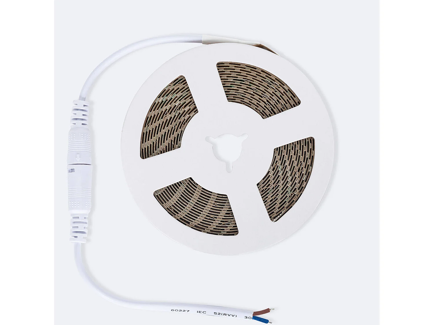 Bobina 5m Striscia LED 24V SMD 120 LED/m 16W/m 2000lm/m High Lumen Larga 8mm IP20 Taglio 5cm 4000K Bianco Naturale