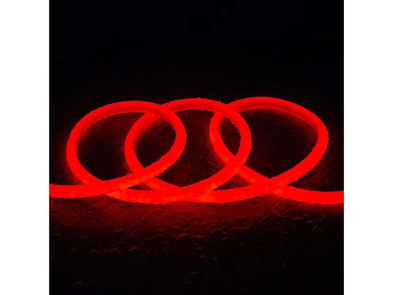 Tira LED Neón Regulable 220V Circular SFLEX14 8W/m Corte 100cm IP65 a Medida Rojo 50 m