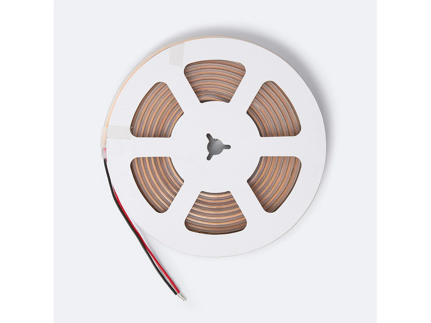 Bobina 5m Striscia LED 24V COB 320 LED/m 10W/m 1000lm/m Larga 10mm IP65 CRI90 Taglio 5cm 2700K Bianco Caldo