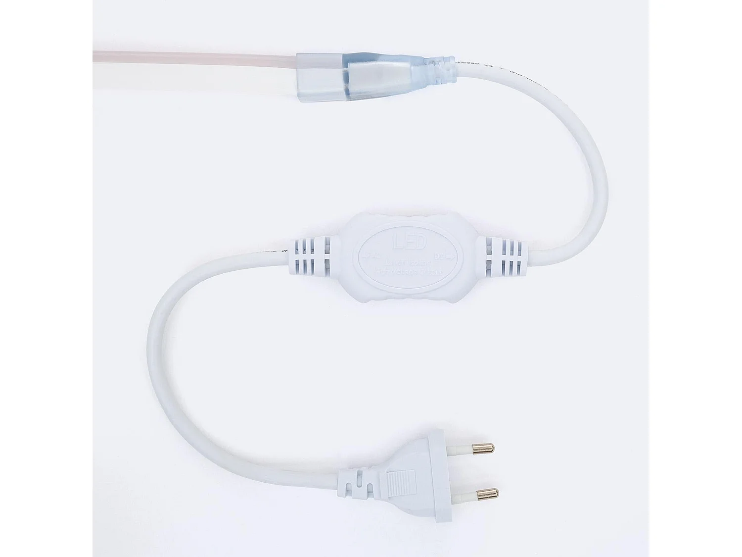 Striscia LED Neon Regolabile 220 V 8 W/m Taglio ogni 100 cm IP65 N-FLEX8 su Misura Bianco Naturale 50 m