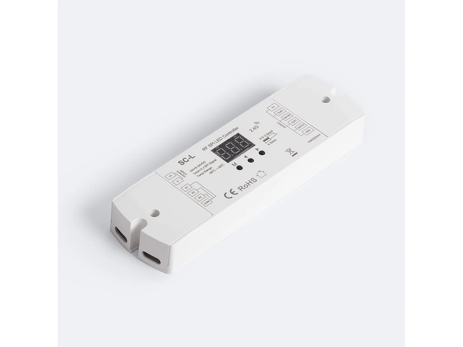 Contrôleur Variateur Ruban LED RGB/RGBW Digital SPI Compatible avec Bouton Poussoir et Télécommande RF RGBIC/RGBWIC