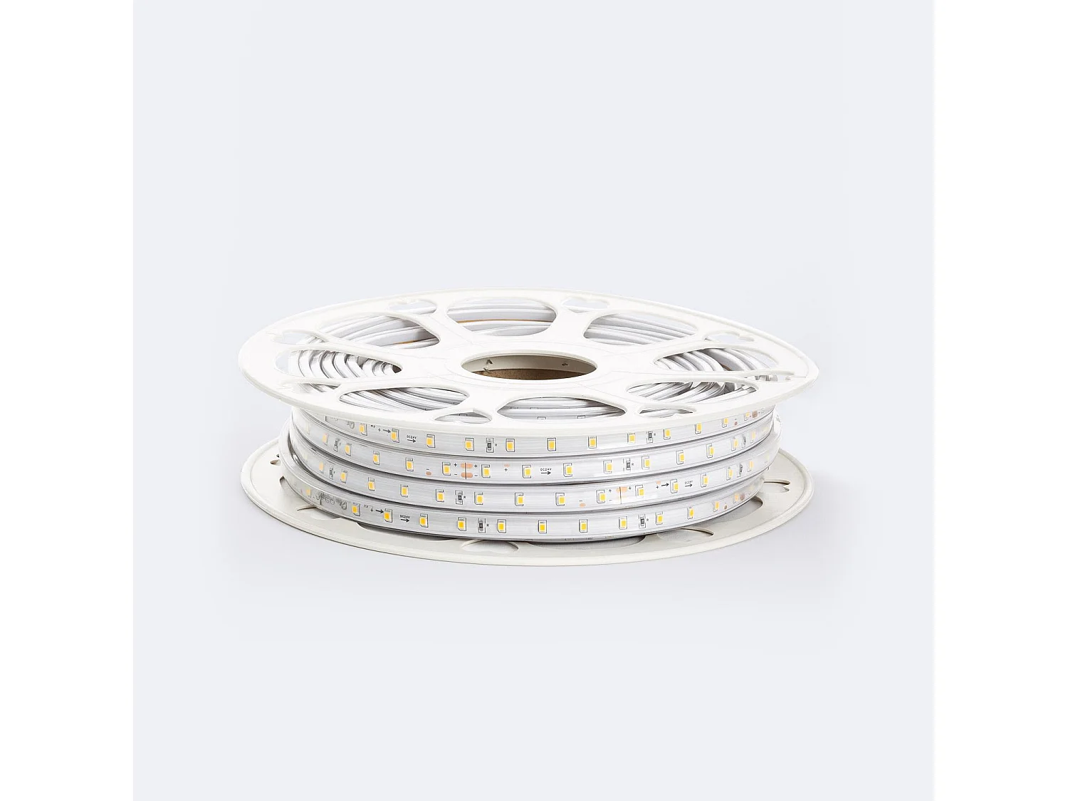 Striscia LED per Esterni Solare 24V DC SMD2835 60 LED/m 50m Larga 12mm IP65 Taglio 100cm Bianco Caldo