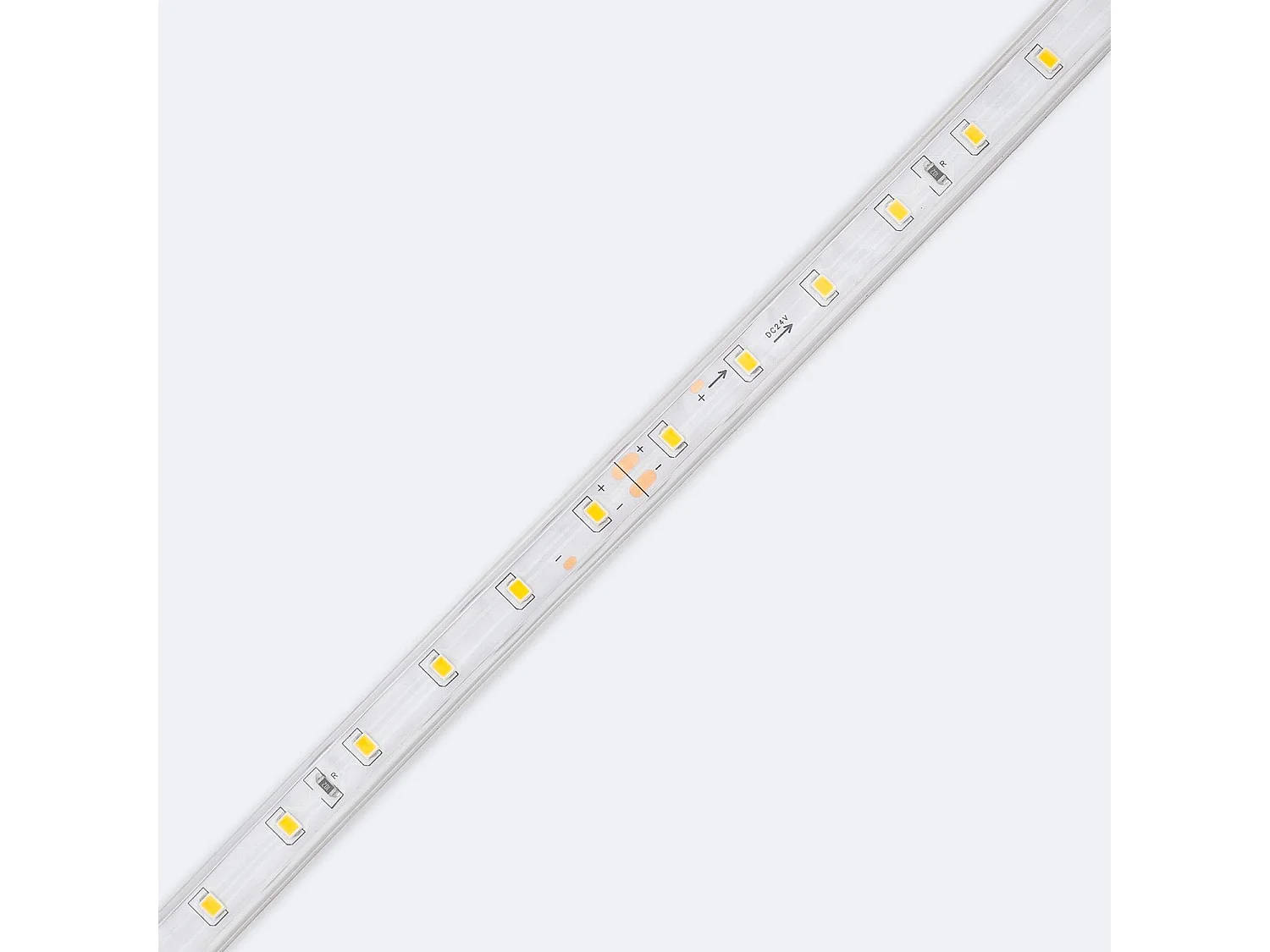 Striscia LED per Esterni Solare 24V DC SMD2835 60 LED/m 50m Larga 12mm IP65 Taglio 100cm Bianco Caldo
