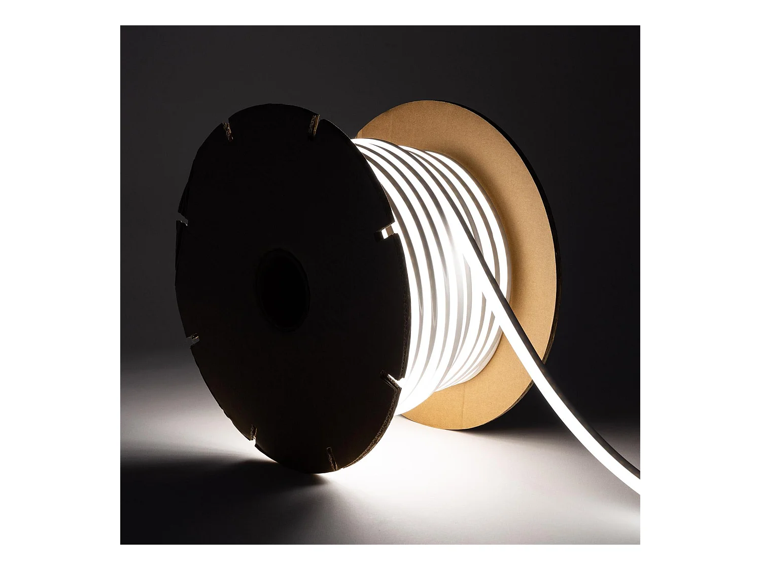 Ruban LED Néon Dimmable 220V BOBINE 50m SFLEX8 8W/m Coupe 100cm IP65 Blanc froid