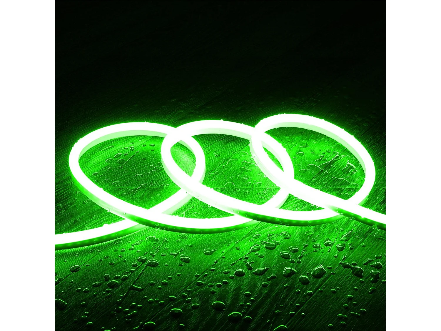 Striscia LED Neon Regolabile 220V SFLEX8 8W/m IP65 Taglio 100cm Verde 2 m