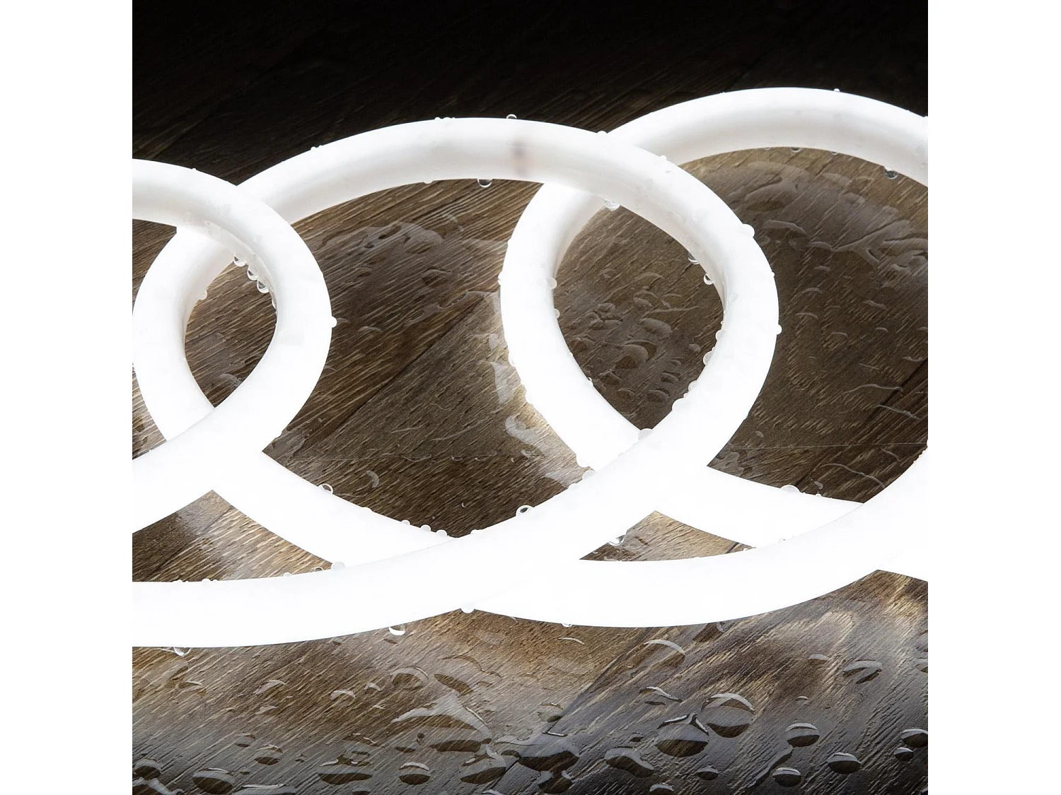 Ruban LED Néon Dimmable 220V Circulaire SFLEX17 8W/m Coupe 100cm IP65 Sur mesure Blanc froid 2 m