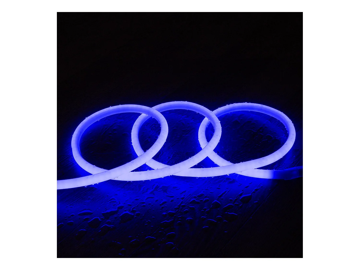 Ruban LED Néon Dimmable 220V Circulaire SFLEX14 8W/m Coupe 100cm IP65 Sur mesure Bleu 3 m