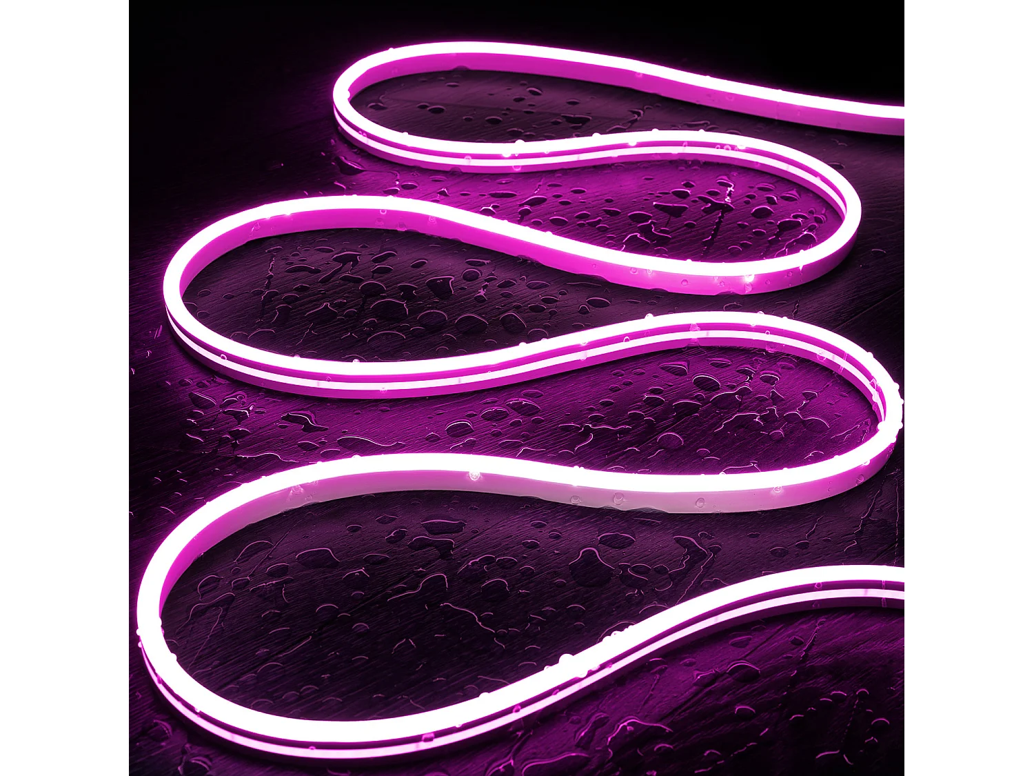 Tira LED Neón 24V 8W/m FreeCut IP65 N-FLEX6 a Medida Rosa 1 m