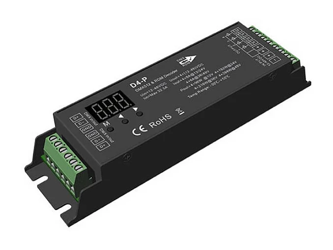 Decodificatore DMX512 & RDM 12-48V DC RGBW 4 Canali RGBW
