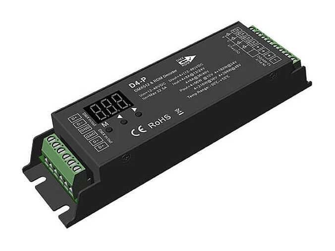 Decodificatore DMX512 & RDM 12-48V DC RGBW 4 Canali RGBW