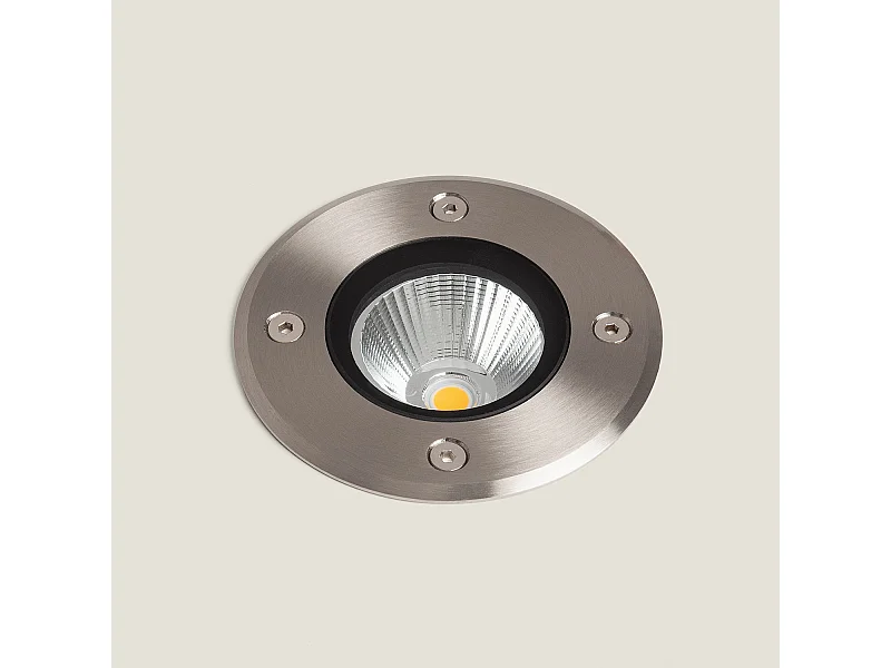 Foco Exterior LED 6W Empotrable Suelo Scuba Acero Inoxidable Plateado