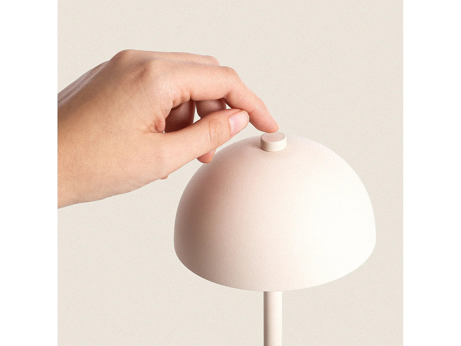 Lámpara de Mesa LED Portátil con Batería USB Recargable Kael Beige