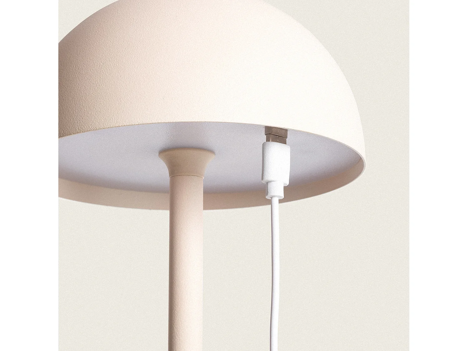 Lampe à Poser LED Portable avec Batterie Rechargeable USB Kael  Beige